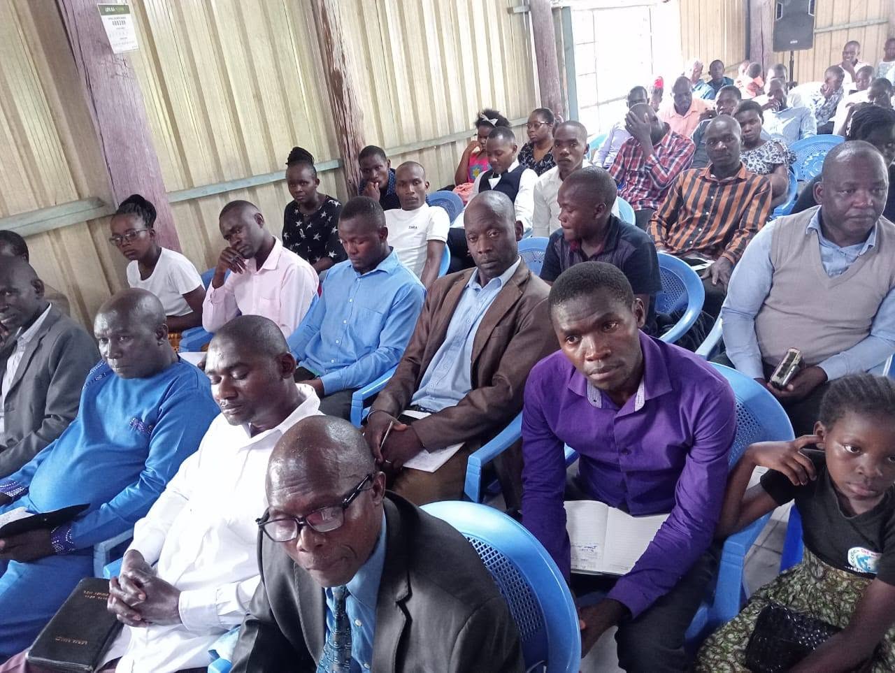 Attentive congregation during service
